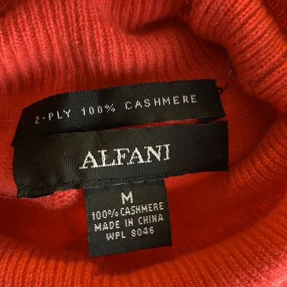 Alfani 2 ply 100% Cashmere Turtleneck Sweater - Picture 7 of 11